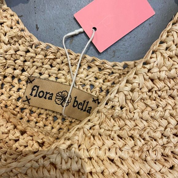 NWT Florabella Coachello Bag Natural raffia tan tote beach summer Revolve $194 - Picture 14 of 16